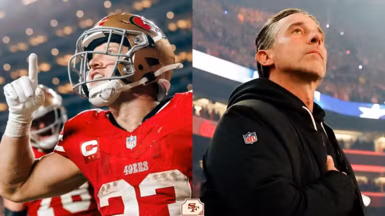 Christian McCaffrey and Kyle Shanahan