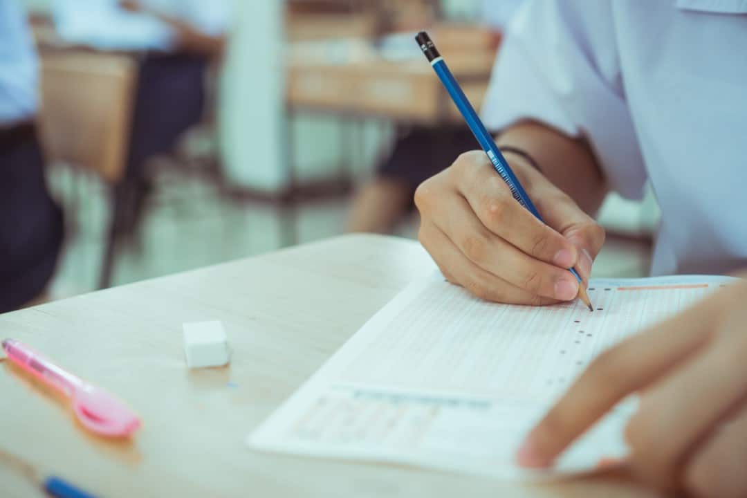 Estudante, prova, teste
