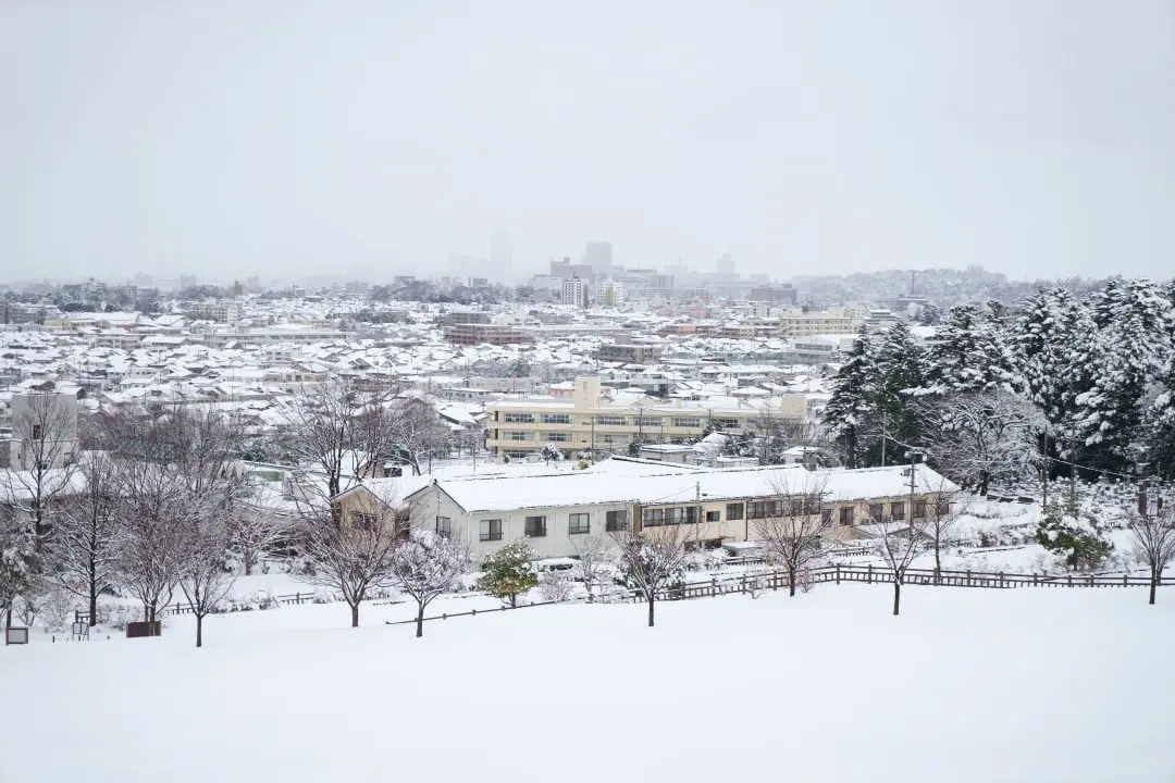 Hokuriku cidade, neve, nevasca