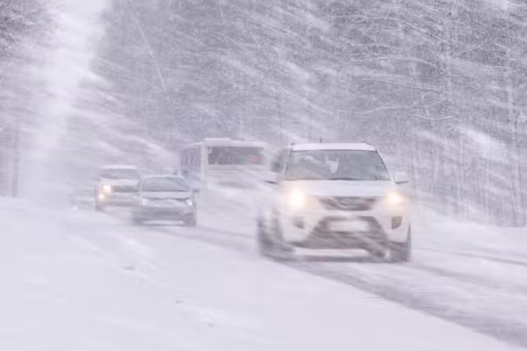Neve, nevasca, carros