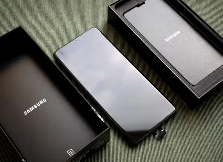 Samsung, caixa, celular