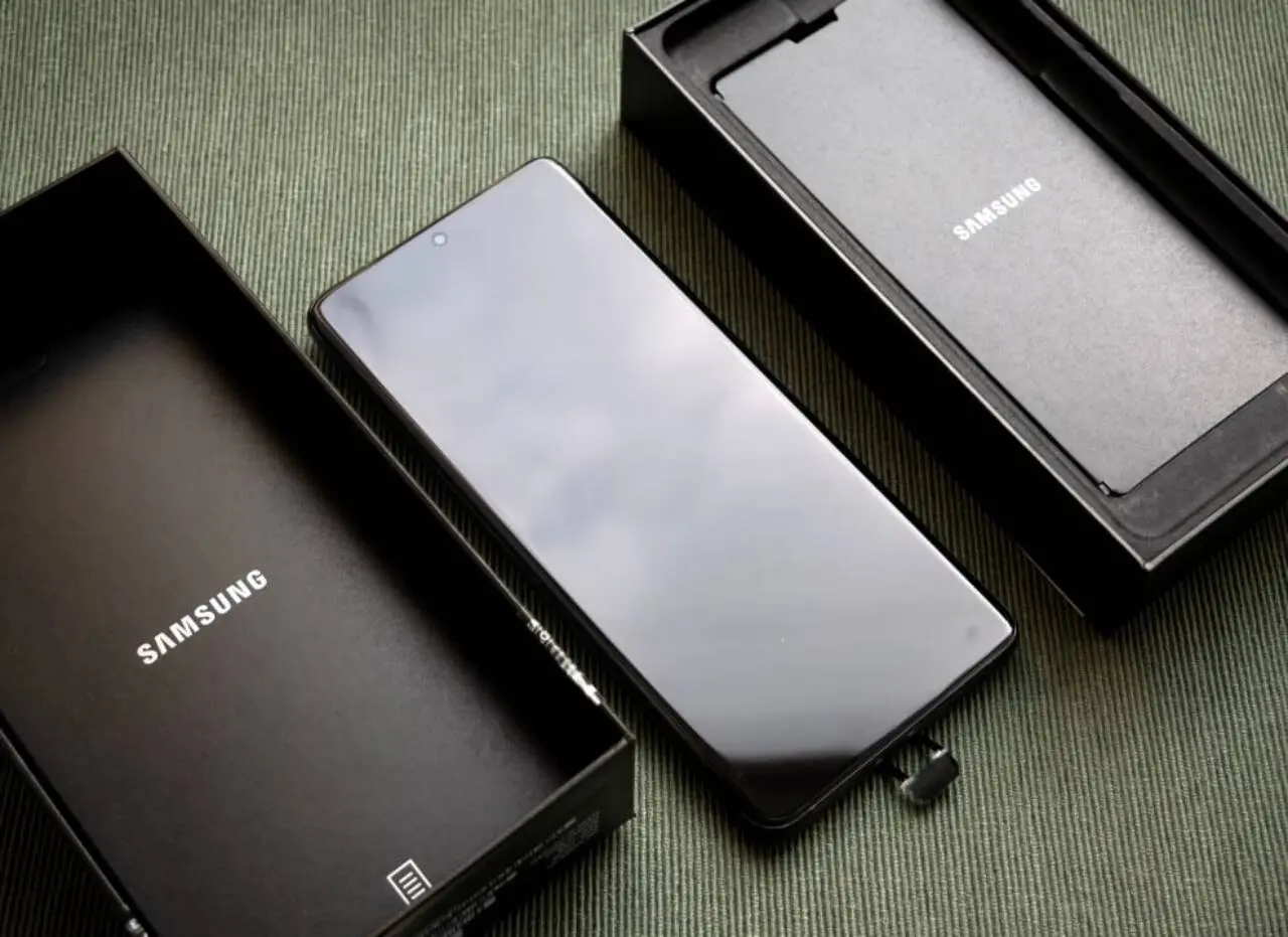 Samsung, caixa, celular