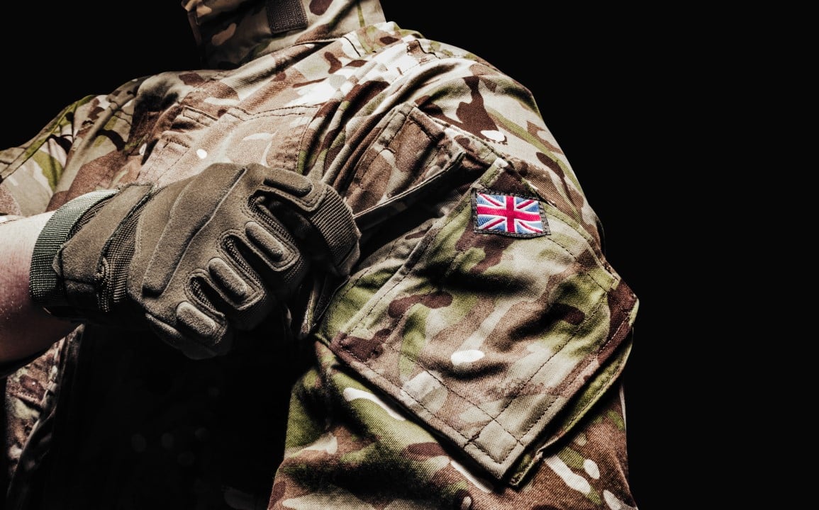 Soldado, uniforme, Reino Unido