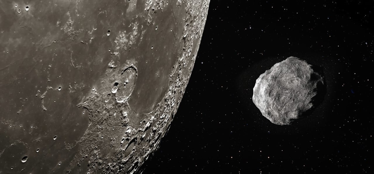 asteroide e Lua