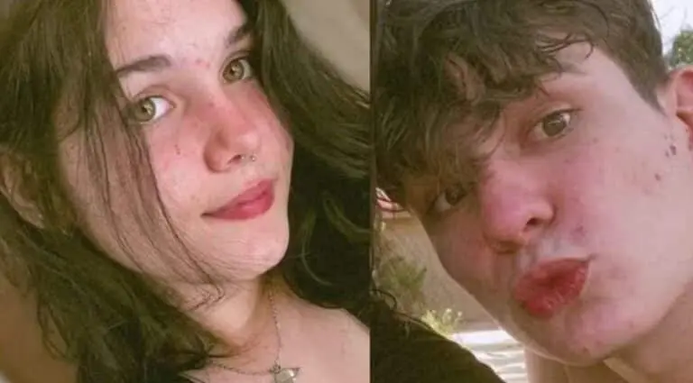 Lavinia Eduarda Cichaseski ao lado do esposo João Victor da Silva - Internet