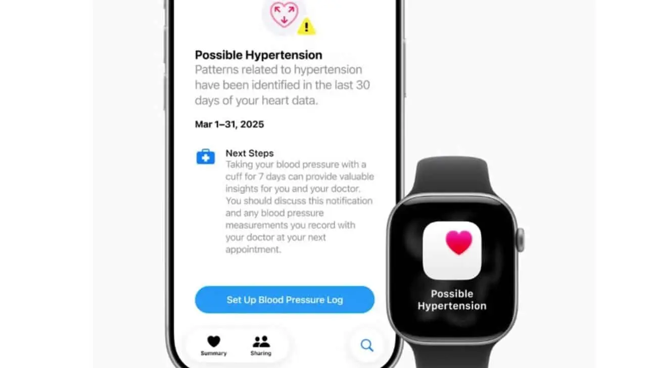 Notificação de hipertensão no iPhone e Apple Watch - Divulgação