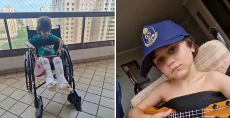 O menino Brenno Fernandes Girdziauckas, de 4 anos, que sobreviveu a queda do 10º andar de um prédio no Centro de Ribeirão Preto (SP), recebeu alta do hospital — Arquivo pessoal