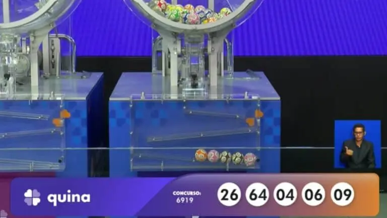 Resultado ao vivo da Quina 6919