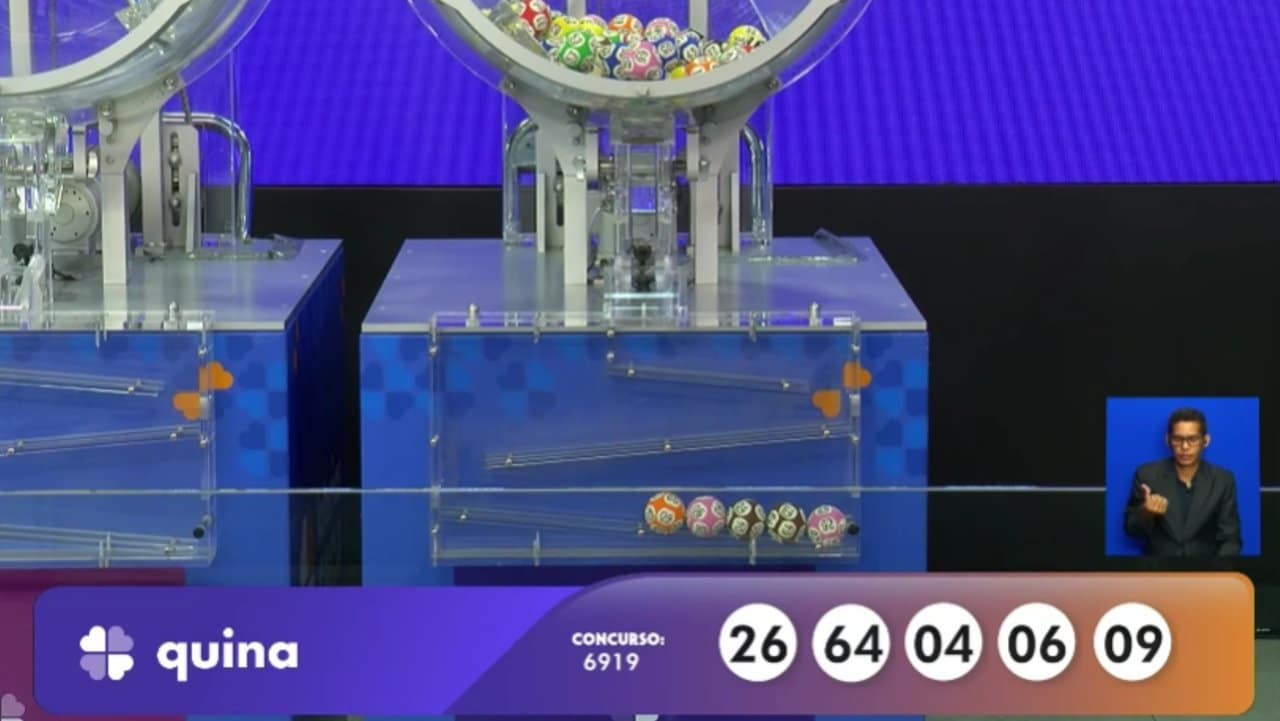 Resultado ao vivo da Quina 6919