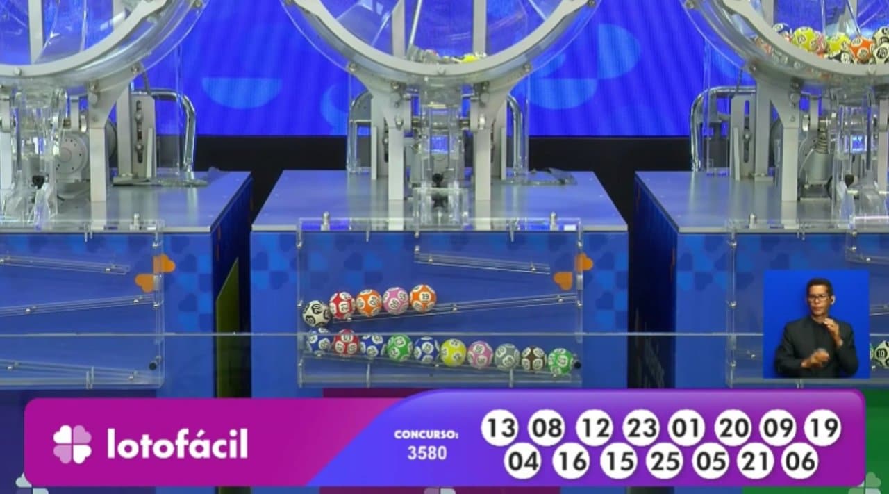 Resultado Lotofácil 3580