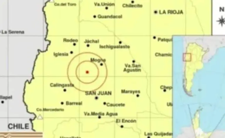 terremoto de magnitude 5,1 atingiu San Juan e Mendoza - Divulgação