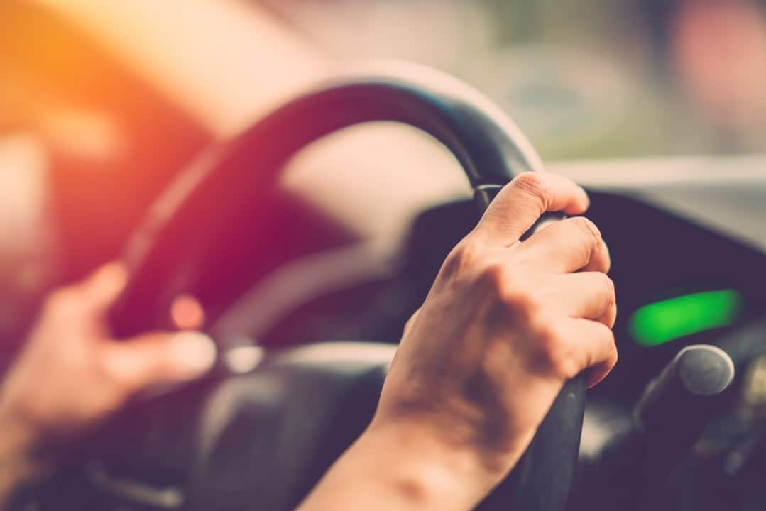 teste de direção, volante, carro
