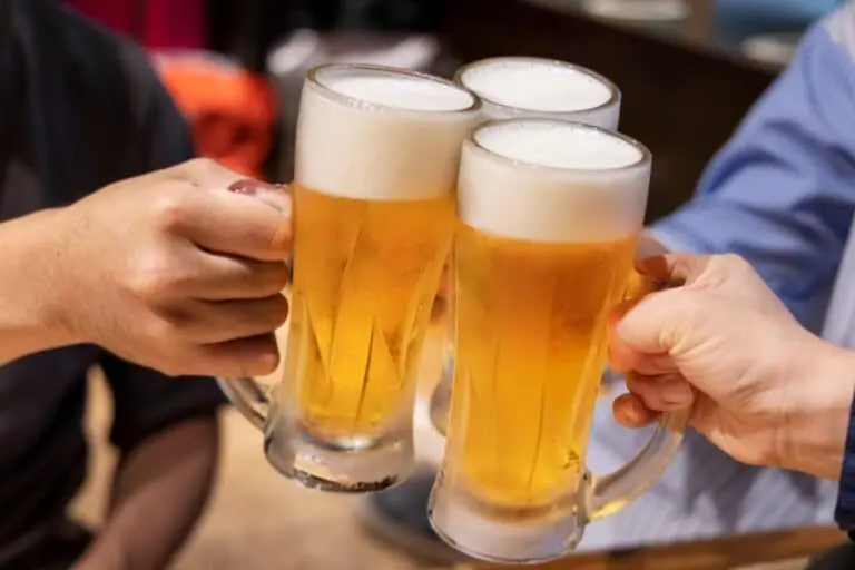 Canecas de cerveja, brindando