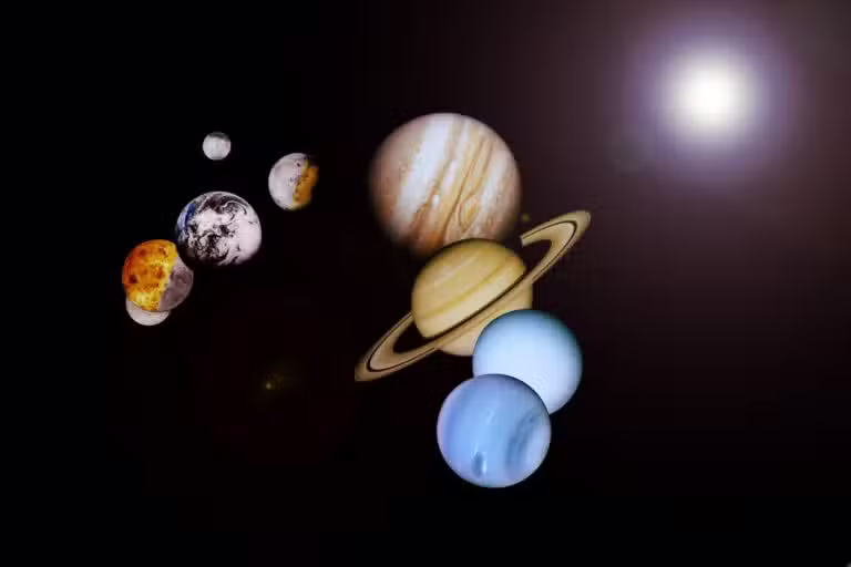 Desfile dos planetas do sistema solar