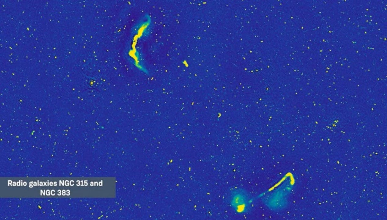 Duas radiogaláxias mapeadas pelo levantamento do LOFAR
