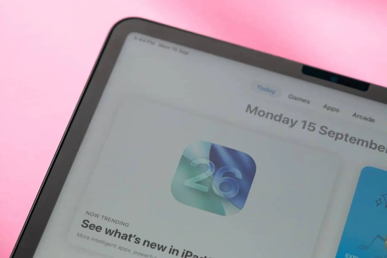 IpadOS 26 na tela do tablet