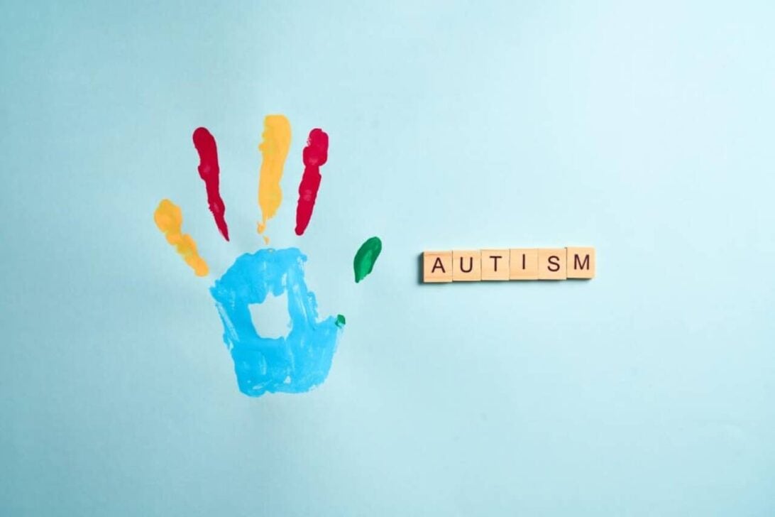 Pintura de mão, autismo