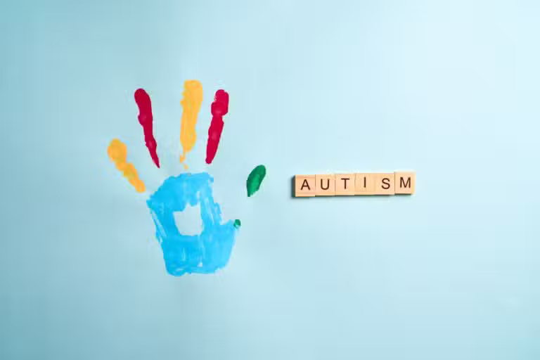 Pintura de mão, autismo