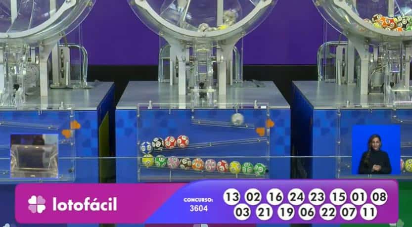 Resultado Lotofácil 3604