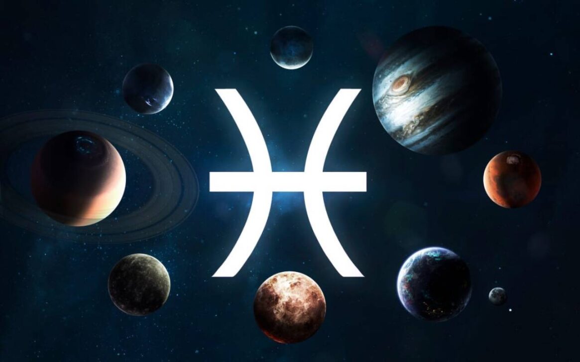 Signo do Zodíaco - Peixes. Meio do sistema solar