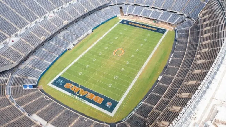 Vista aérea do Soldier Field, lar do Chicago Bears