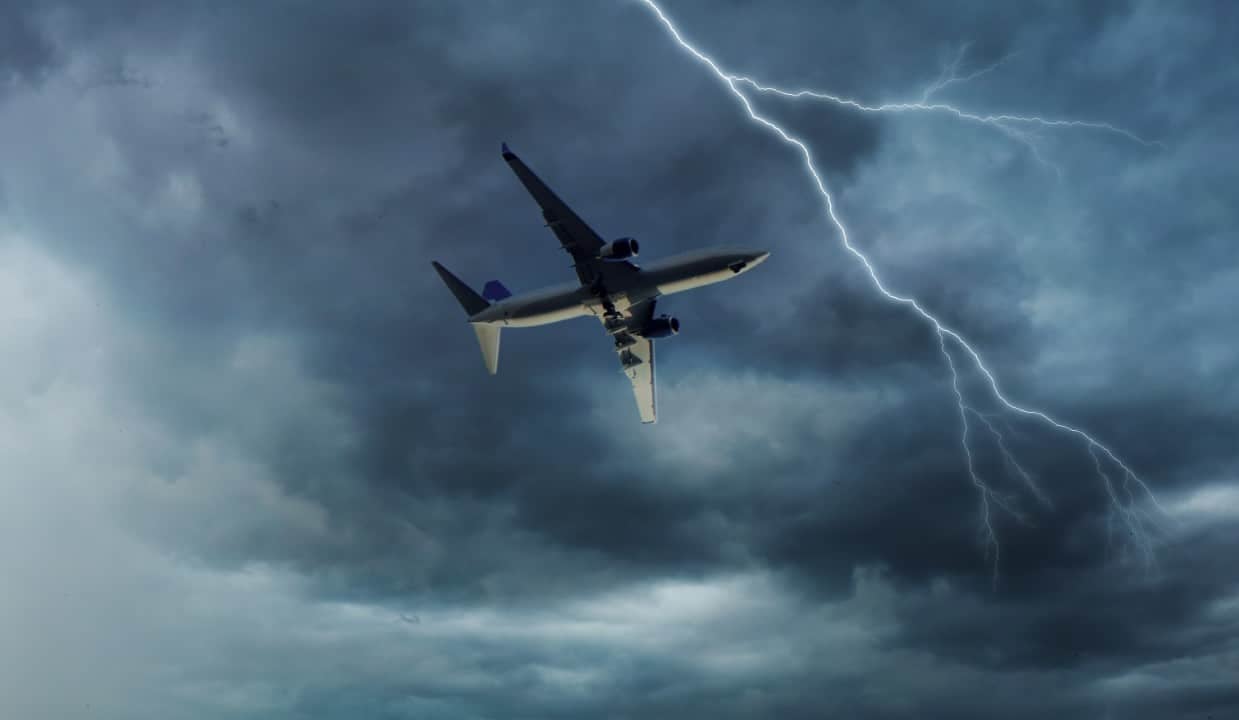 avião, turbulência