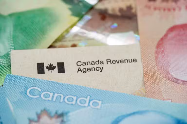 documento da Agência das Receitas do Canadá com as notas do Canadá