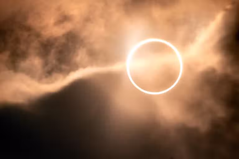 eclipse solar anular Anel de Fogo