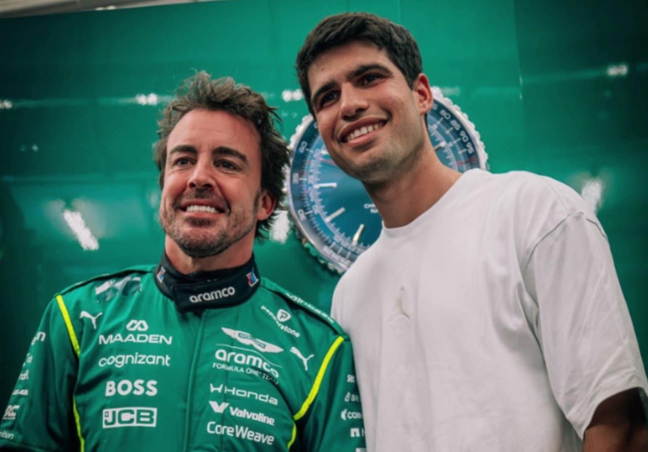 Fernando Alonso e Carlos Alcaraz - X.com/ Carlos Alcaraz