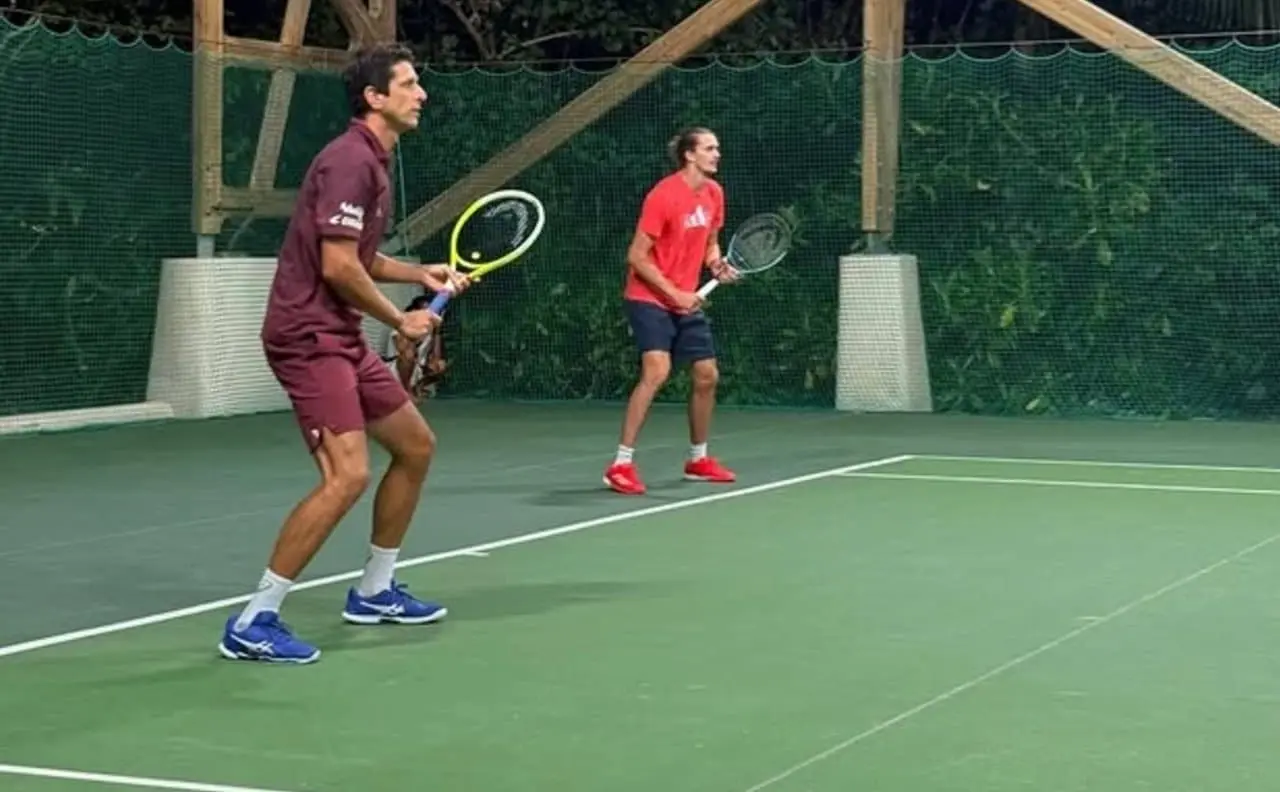 Marcelo Melo e Alexander Zverev - @alexzverev123