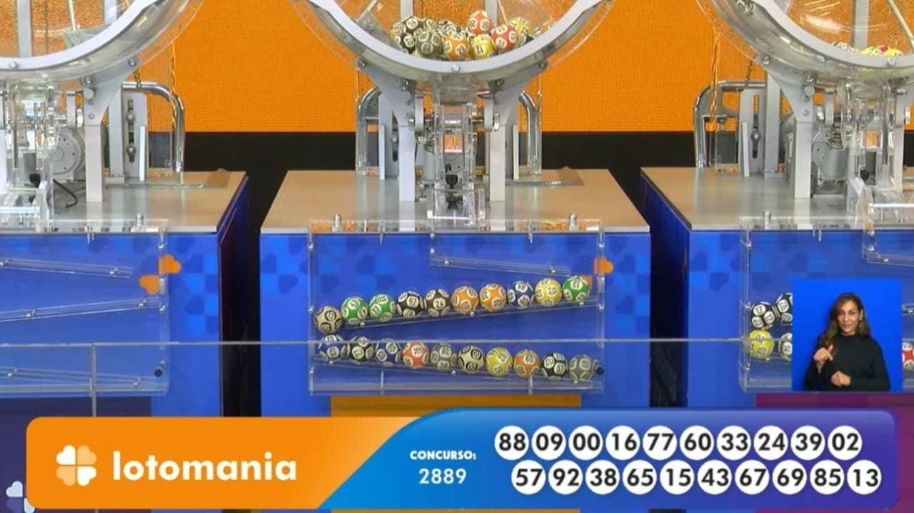 Resultado Lotomania 2889 com pagamento de 3,5 milhões nesta quarta com expectativa de ganhadores: 88 – 57 – 09 – 92 – 00 – 38 – 16 – 65 – 77 – 15 – 60 – 43 – 33 – 67 – 24 – 69 – 39 – 85 – 02 – 13