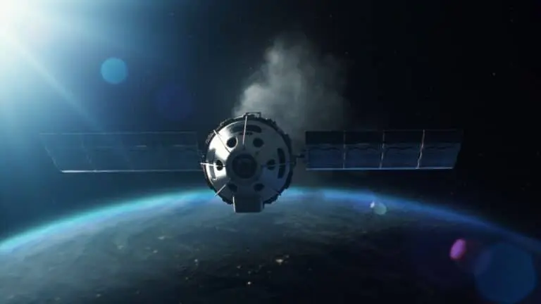 satélite, espaço, Terra