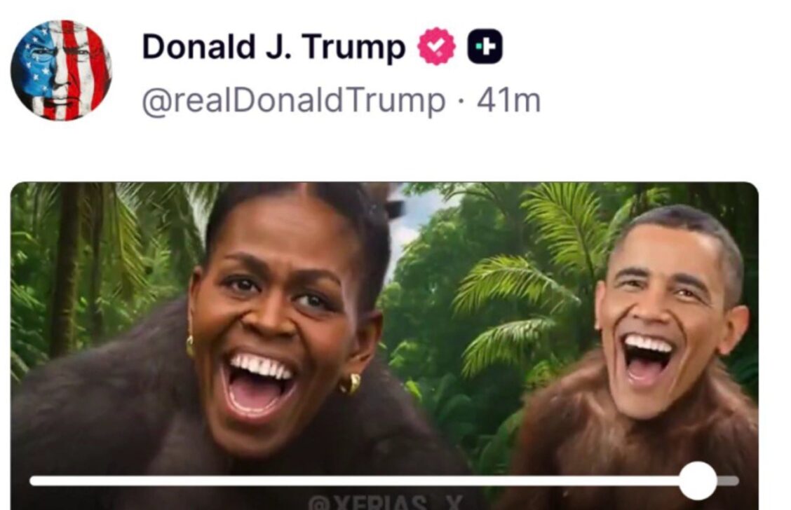 Trump publica vídeo Obama - Divulgação