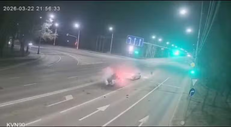 Acidente com motocicleta em Luhansk na Ucrânia