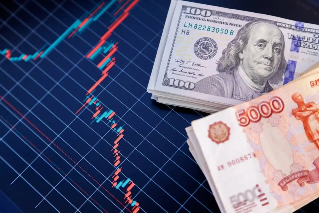 Dólar e rublos russos