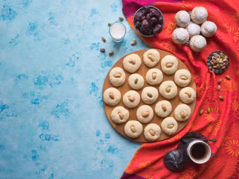 Eid come. Biscoitos da Festa Islâmica El Fitr