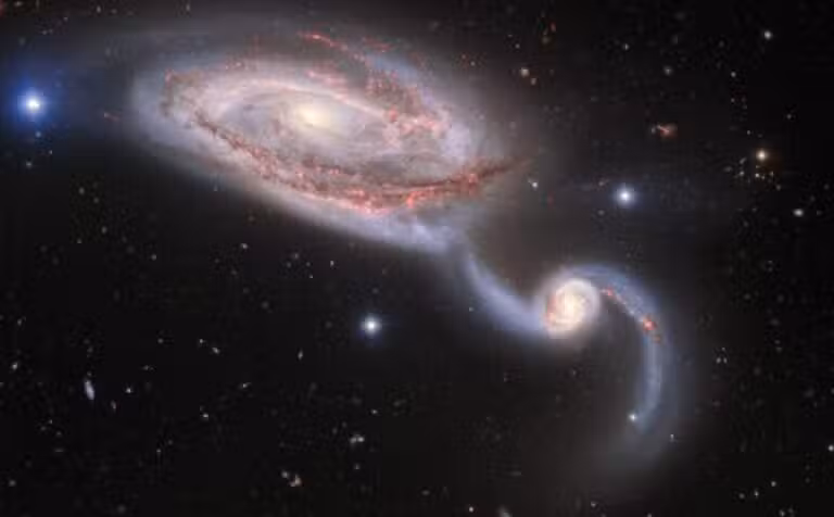 Galáxias interagindo NGC 5394 e NGC 5395