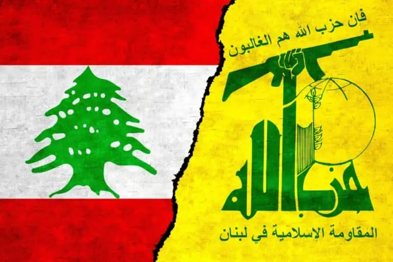 bandeira do Líbano e Hezzbolah