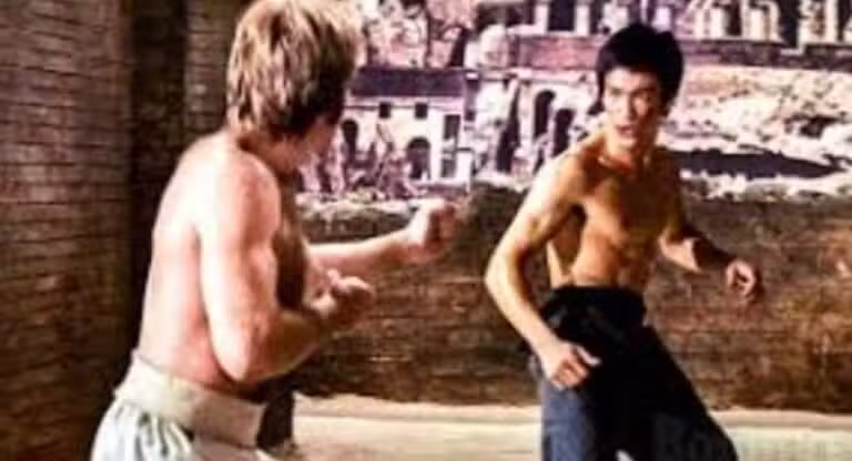Bruce Lee e Chuck Norris - Divulgação