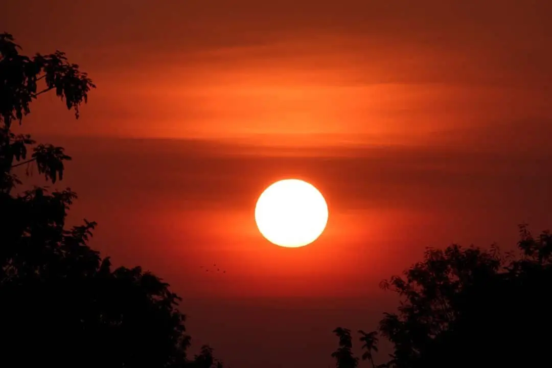 céu vermelho