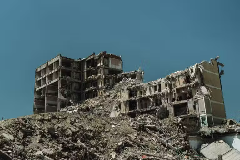 demolição, terremoto