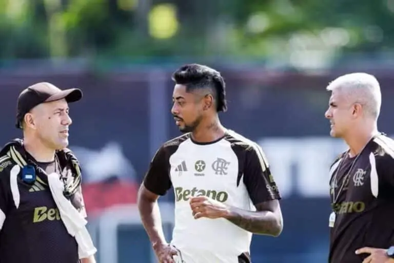 Bruno Henrique e Leonardo Jardim