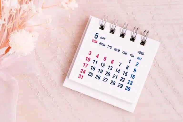 Calendário maio 2026