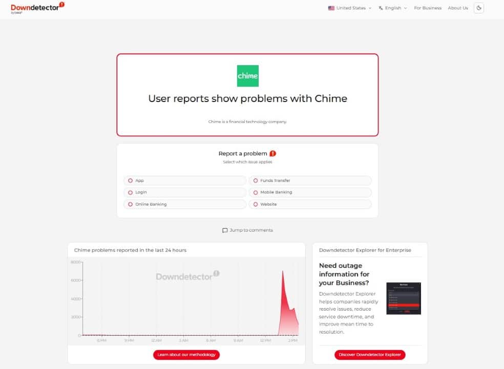 Chime - Downdetector