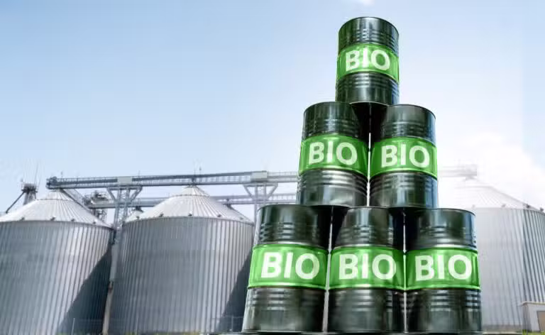 Conceito de descarbonização de biocombustível