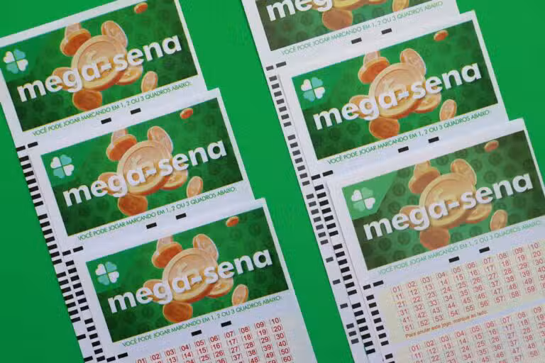 Bilhetes de loteria da Mega-Sena