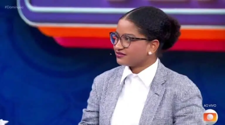 Milena no programa do Domingão com Huck