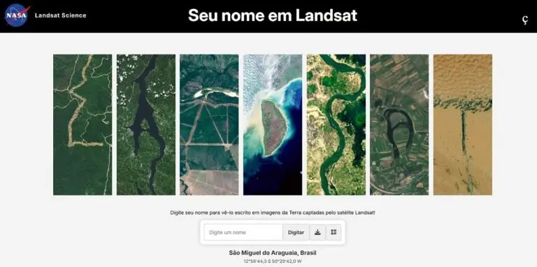 Ferramenta da Nasa forma nomes com imagens de satélites da Terra - Nasa