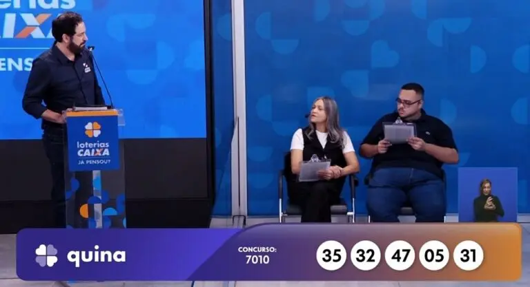 Resultado ao vivo Quina 7010