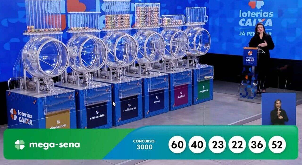 Resultado da Mega-Sena 3000 - Reprodução/ Youtube